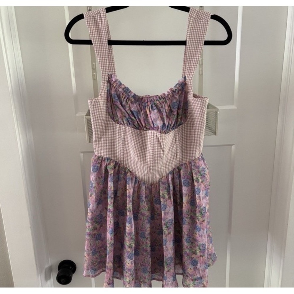 FOR LOVE & LEMONS Brenna Cute Corset Country Mini Floral Dress Women's Small NWT